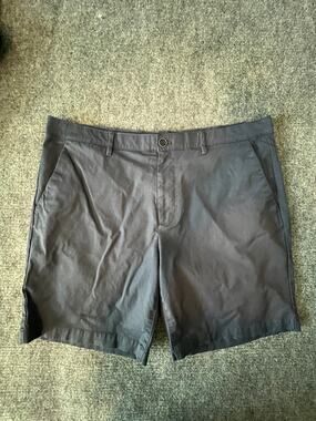 English Laundry Men's Navy Stretch Chino Shorts Size 38 Flat Front Casual